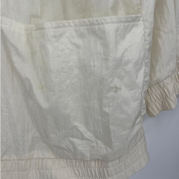 Vintage Spencer Douglas Nylon Jacket Womens Sz 16 Crinkle Snap Front 90s Minimal - Picture 4 of 10